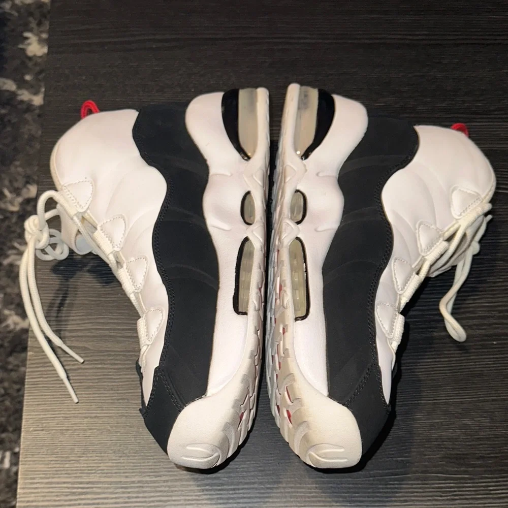 Nike Men Air Max Uptempo White and Black Sneakers with Red Details - Picture 2 of 6
